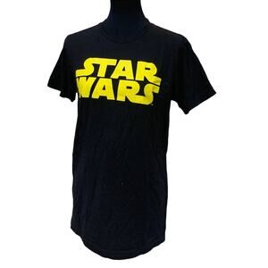 Fifth Sun Star Wars Medium Movie Year List Short Sleeve Black 100% Cotton Tee